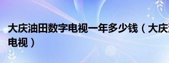 大庆油田数字电视一年多少钱（大庆油田数字电视）