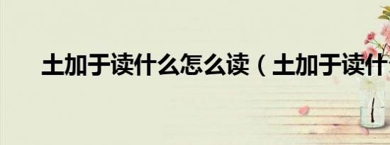 土加于读什么怎么读（土加于读什么）