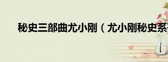 秘史三部曲尤小刚（尤小刚秘史系列）