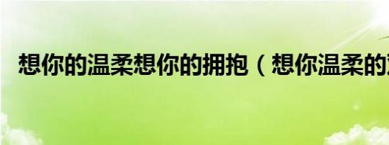 想你的温柔想你的拥抱（想你温柔的双臂）