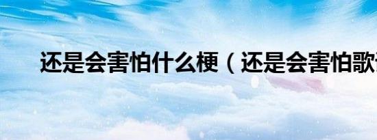 还是会害怕什么梗（还是会害怕歌词）