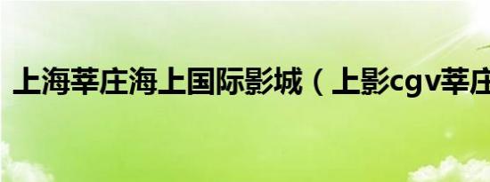 上海莘庄海上国际影城（上影cgv莘庄影城）