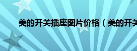 美的开关插座图片价格（美的开关）