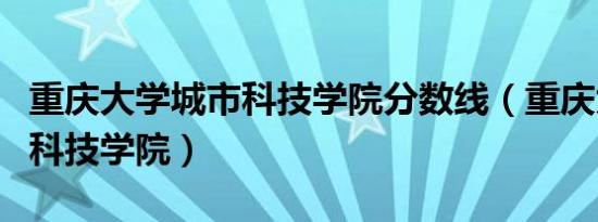 重庆大学城市科技学院分数线（重庆大学城市科技学院）