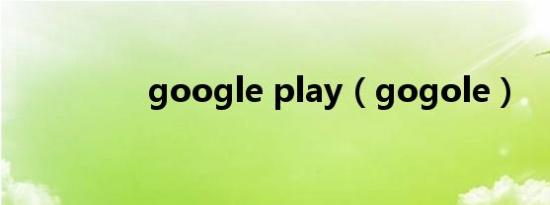 google play（gogole）