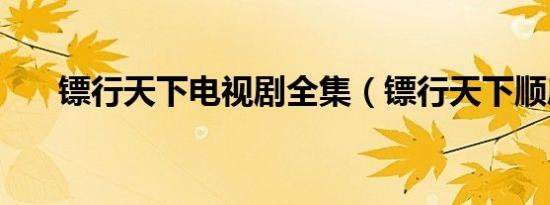 镖行天下电视剧全集（镖行天下顺序）
