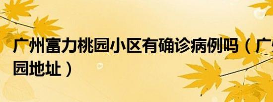 广州富力桃园小区有确诊病例吗（广州富力桃园地址）