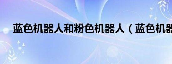 蓝色机器人和粉色机器人（蓝色机器人）