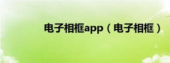 电子相框app（电子相框）