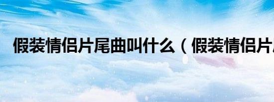 假装情侣片尾曲叫什么（假装情侣片尾曲）