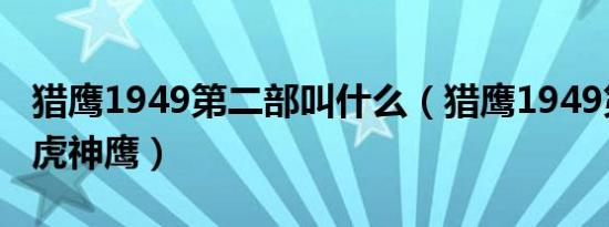 猎鹰1949第二部叫什么（猎鹰1949第二部飞虎神鹰）