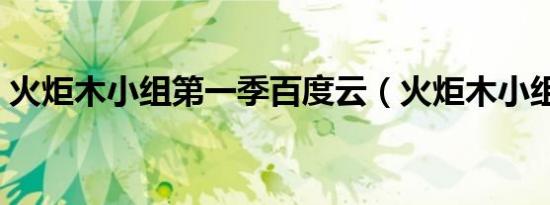 火炬木小组第一季百度云（火炬木小组基情）