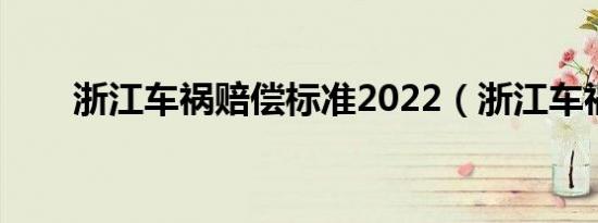 浙江车祸赔偿标准2022（浙江车祸）