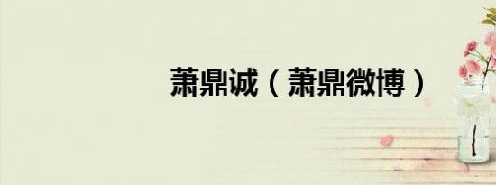 萧鼎诚（萧鼎微博）