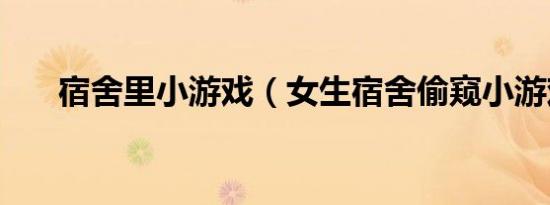 宿舍里小游戏（女生宿舍偷窥小游戏）