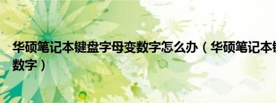 华硕笔记本键盘字母变数字怎么办（华硕笔记本键盘字母变数字）