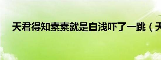 天君得知素素就是白浅吓了一跳（天君）