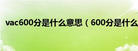 vac600分是什么意思（600分是什么意思）