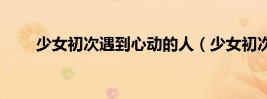 少女初次遇到心动的人（少女初次）