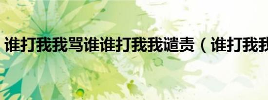 谁打我我骂谁谁打我我谴责（谁打我我骂谁）