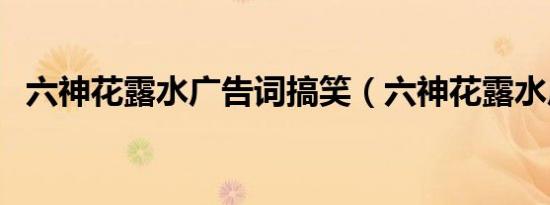 六神花露水广告词搞笑（六神花露水广告）