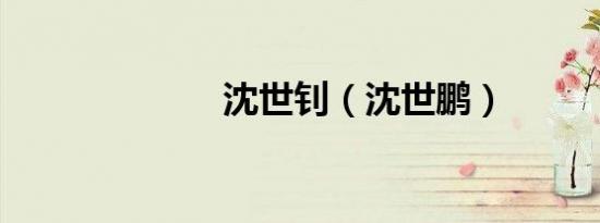 沈世钊（沈世鹏）