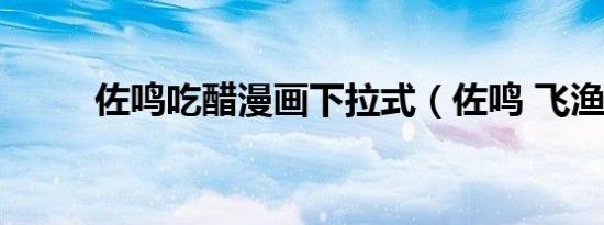 佐鸣吃醋漫画下拉式（佐鸣 飞渔）