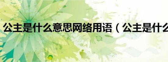 公主是什么意思网络用语（公主是什么意思）