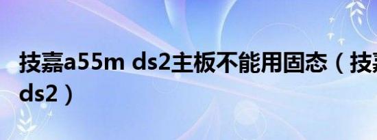 技嘉a55m ds2主板不能用固态（技嘉a55m ds2）