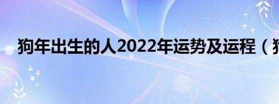 狗年出生的人2022年运势及运程（狗年）