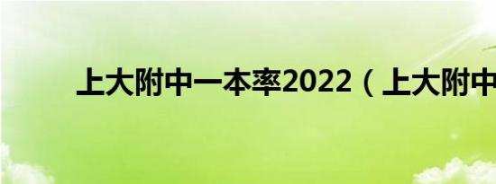 上大附中一本率2022（上大附中）