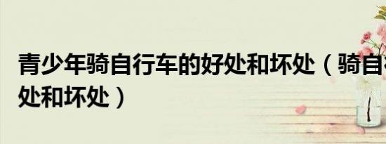 青少年骑自行车的好处和坏处（骑自行车的好处和坏处）