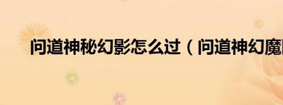 问道神秘幻影怎么过（问道神幻魔图）