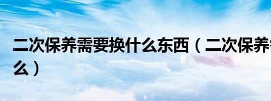 二次保养需要换什么东西（二次保养需要换什么）