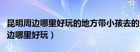 昆明周边哪里好玩的地方带小孩去的（昆明周边哪里好玩）