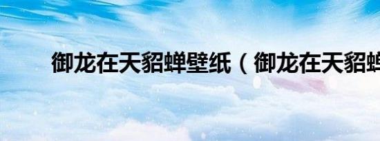 御龙在天貂蝉壁纸（御龙在天貂蝉）