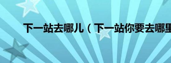 下一站去哪儿（下一站你要去哪里）