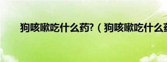 狗咳嗽吃什么药?（狗咳嗽吃什么药）