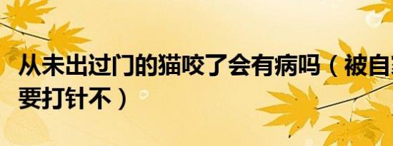 从未出过门的猫咬了会有病吗（被自家猫抓伤要打针不）