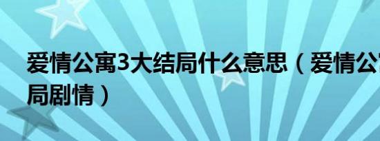 爱情公寓3大结局什么意思（爱情公寓3大结局剧情）