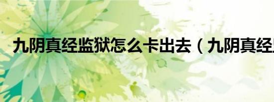 九阴真经监狱怎么卡出去（九阴真经监狱）