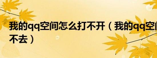 我的qq空间怎么打不开（我的qq空间怎么进不去）