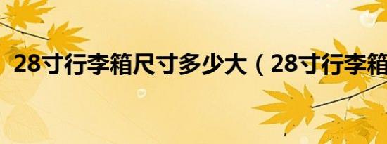 28寸行李箱尺寸多少大（28寸行李箱尺寸）