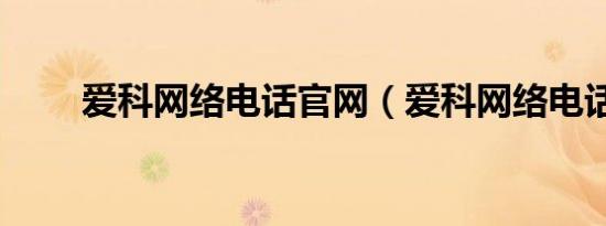 爱科网络电话官网（爱科网络电话）