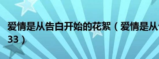 爱情是从告白开始的花絮（爱情是从告白开始33）