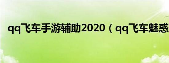 qq飞车手游辅助2020（qq飞车魅惑辅助）