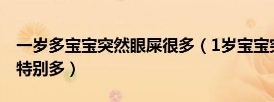 一岁多宝宝突然眼屎很多（1岁宝宝突然眼屎特别多）