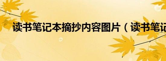 读书笔记本摘抄内容图片（读书笔记本）