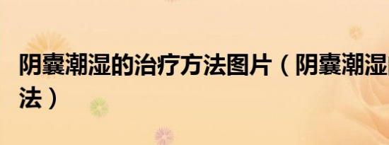 阴囊潮湿的治疗方法图片（阴囊潮湿的治疗方法）