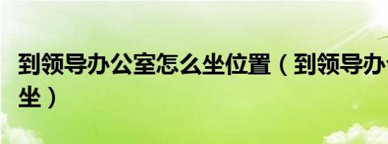 到领导办公室怎么坐位置（到领导办公室怎么坐）